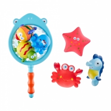Набор игрушек для ванны с сачком Морские животные, 7 шт ROXY RRT-812