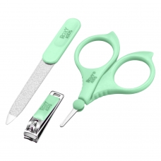 Маникюрный набор: ножницы, пилочка, кусачки. Цвет зеленый ROXY-KIDS RBM-001-G